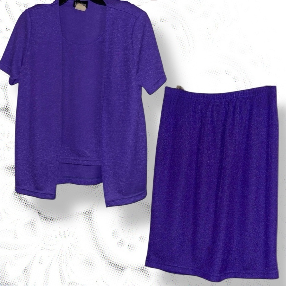 🌺Whirlaway Frocks Purple Two-Piece Skirt Set